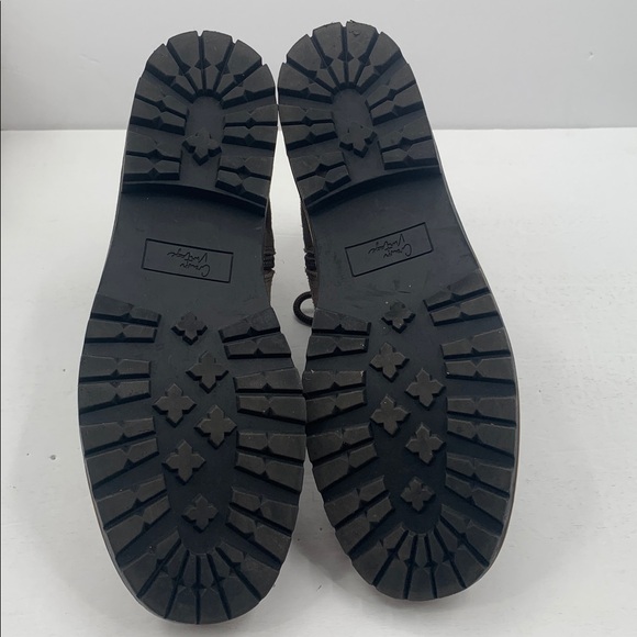 Crown Vintage Beige Leather Ankle Boots Size 10 - Picture 8 of 10